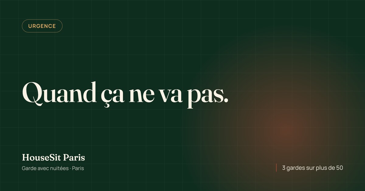 Couverture éditoriale de l'article, avec le titre « Quand ça ne va pas » en lettres crème sur un fond vert forêt.
